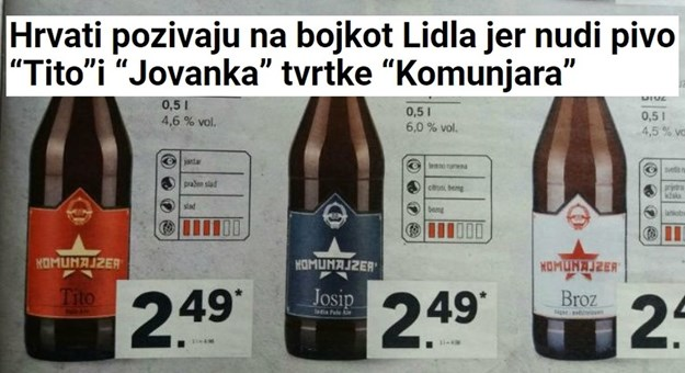 Hrvaški ustaški Maxportal nori zaradi slovenskih piv s peterokrako zvezdo